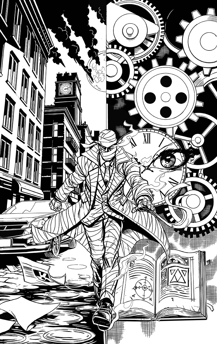 The Nine #0 Cover inks