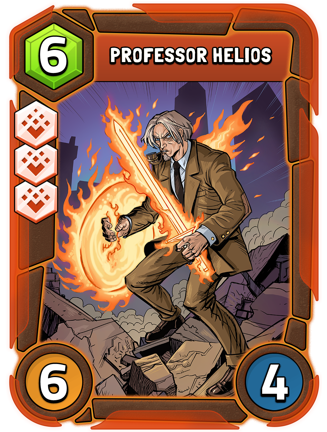 Professor Helios TCG Card